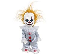 SINSEN Creepy Clown Plush Doll Horror Movie Stuffed Toy Figure Spooky Scary Plushies Gifts Halloween Party Prop Replica for Adult Fans 5.9 Inches