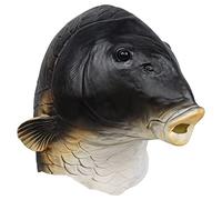 SINSEN Halloween Fish Mask Costume Animal Realistic Fish Head Latex Headgear Funny Cosplay Props for Adult Men Women