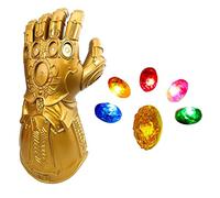 SINSEN Infinity Gauntlet Thanos Gauntlet Thanos Glove for Kids Adults Light Up PVC Thanos Gauntlet Movable Fingers with Removable Magnet Infinity Stones Halloween Christmas Cosplay Props