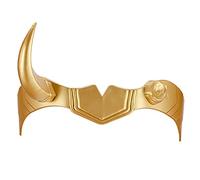SINSEN Lady Loki Helmet Sylvie Horn Movie Mask PVC Masquerade Halloween Costume Mask Accessory Headpiece Props，Yellow