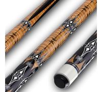 Sinsilvie 13mm 58 Inch 19 20 oz Billiard Pool Cue Stick, 1/2 Maple Billiard Pool Stick, House Bar Pool Table Sticks for Men (Brown 20 oz)