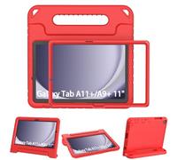SINSO Case for Samsung Galaxy Tab A11+ Plus 11 Inch 2025 / A9+ Plus 11 Inch 2023, Built-in Screen Protector, Shockproof Light Weight Kids Tablet Case with Handle/Stand, Red