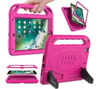 SINSO Kids Case for iPad 9.7 inch 6th Generation 2018/5th Generation 2017/iPad Air 2, Built in Screen Protector, Lightweight Shockproof ipad Cover with Handle/Stand, Rose