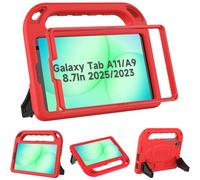 SINSO Kids Case for Samsung Galaxy Tab A11 8.7 Inch 2025/Galaxy Tab A9 8.7 Inch 2023/Galaxy Tab A7 Lite 2021, Built in Screen Protector, Shockproof Lightweight Tablet Case with Stand/Handle, Red