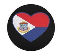 Sint Maarten Flag Heart Wooden Jigsaw Puzzles for Adults Brain-Teasing Game Idea Puzzle Gift for Unisex