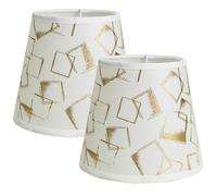 Sinta 2 Pack 15cm Lamp Shade Floral Fabric Small Light Shade for E14/E27 Chandelier Upright Wall Lamp Small Table Lampshade Candle Light Lampshade,Gold
