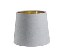 Sinta 2 Pcs 7" Lamp Shade Modern Tapered Replacement Grey Fabric Simple Style Light Shade with Gold Lining for E27/E14 Table Lamp/Wall Lamp