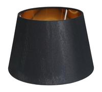 Sinta 9" Modern Tapered Lamp Shade Replacement Black Fabric Simple Style Light Shade with Gold Lining for E27/E14 Table Lamp/Wall Lamp