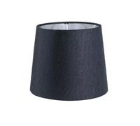 Sinta 9" Modern Tapered Lamp Shade Replacement Black Fabric Simple Style Light Shade with Silver Lining for E27/E14 Table Lamp/Wall Lamp