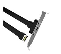 Sintech 20Gbps USB 3.2 USB Type C Back Panel, USB-C Female to 20-pin USB Type-E A-Key Male Extension Cable 30cms with PCIe Bracket