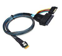 Sintech 4i PCIe 4.0 to . nVME SSD Extension Cable, - 38P to - 68P 50CM Cable with SATA Power, Compatible with Intel U2 SSD 750/P3500 3600