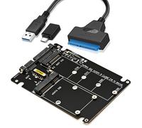 Sintech M.2 B Key or MSATA SSD to USB or SATA 3.0 Adapter, 2-in-1(NGFF or mSATA) Read Card with Cable