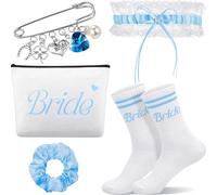 Sintege 5 Pcs Something Blue for the Bride Blue Bridal Gift Accessories Set