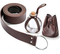 Sintege Renaissance Costume Accessories Women Medieval Viking Potion Bottle Belt, Medicine Drawstring Pouch for Halloween(Brown)