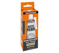 SINTO Pierre - Floor and Wall Repair - Filler and Repair Chips - Cracks and Holes - Quick Drying - Ready to Use - Automatic Dosing - Travertine Tint - Professional Technique - 100 g