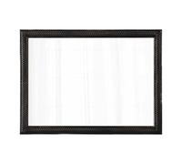 Sintosin Farmhouse Black Wall Mirror 22 X 30 Inch, Hanging Carved Wood Frame Rectangle Rustic Mirrors for Bathroom Living Room Bedroom Hallway Entryway, Horizontal or Vertical