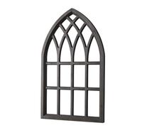 Sintosin Gothic Arched Window Frame Wall Decor 32 x 20 Inches, Washed Black | Handmade Distressed Rustic, Farmhouse Wood Halloween Decor for Living Room, Kitchen, Bedroom, Mantel, Entryway, Front Door
