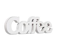 Sintosin Rustic Coffee Sign for Tabletop for 14", Distressed White