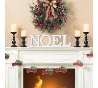 Sintosin Rustic Noel Signs for Christmas Home Decor 16 Inch, Hanging Farmhouse Christmas Decorations Indoor for Wall, Distressed Finish White Winter Wooden Christmas Centerpieces for Tables