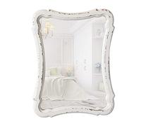 Sintosin Rustic Wood Framed Small Wall Mirror 23 x 30 cm, Handmade Distressed White Vintage Decorative Mirror, Farmhouse Wall Mirrors for Bedrooms, Hallway, Living Room, Bathroom