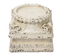 Sintosin Shabby Chic Plinth Stand for Display, Small Indoor Plant Stand White, Rustic Column Pedestal Base, Unusual Ornaments for The Home