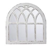 Sintosin Vintage White Arched Window Mirrors for Wall Decor 29.5"