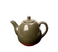 Sintra Glazed 800ml Terracotta Teapot - Olive Green