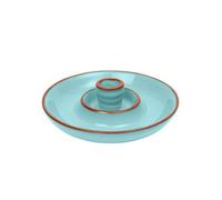 Sintra Glazed Terracotta Olive Dish - Duck Egg