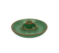 Sintra Glazed Terracotta Olive Dish - Green