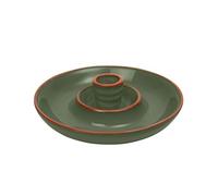 Sintra Glazed Terracotta Olive Dish - Olive Green