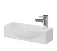 Sintra Left Hand Wall Hung Basin with 1 Tap Hole | White | Ceramic | 450mm x 220mm