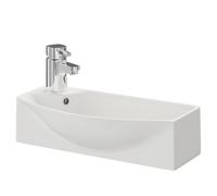 Sintra Right Hand Wall Hung Basin with 1 Tap Hole | White | Ceramic | 450mm x 220mm