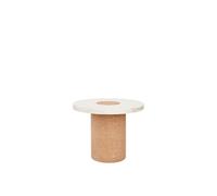 Sintra Side Table/Coffee Table Large White Marble/Cork