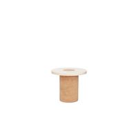 Sintra Side Table/Coffee Table Small White Marble/Cork