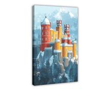 Sintra Winter Palace Art Print Canvas Poster Wall Art Print Picture Paintings 16x24inch(40x60cm)