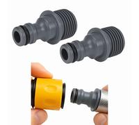 Sintrix Fab 2 Pack 1/2" BSP Male Tap Connectors - Quick Garden Hose Adapters compatible with Gardena fittings, fits 1/2", 5/8", and 1" hoses for garden watering, kitchen, bathroom. Leak-proof ABS coup