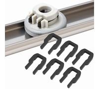 Sintrix Fab 6 x Cutlery Basket Clip Holder Set, Reinforced Design Compatible with Miele Dishwasher G305 G3xx - Replacement for 09759811 & 1107900 Heavy Duty Basket Guide Clips for Dish Rack Attachment