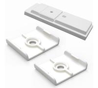Sintrix Fab Pack of 2 wall brackets compatible with Velux 860963 roller shutter remote control, white remote control holder for wall mounting, clip holder compatible with Velux control