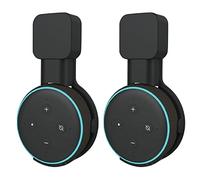 Sintron 2 x Smart Home Speaker Wall Mount Holder for Dt 3rd Generation Mount Stand with Integrated Cable Management for Kitchen, Bathroom, Bedroom, Compatible with Google Mini, Pack of 2, Black