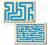 Sintuff 2 Pcs Wooden Maze Circuit Game, Easy to Hard Levels, Dementia Activities for Seniors Elderly Alzheimers Products Maze Toy Gifts for Alzheimer's Patients, Improving Skills and Coordination