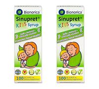Sinupret Kids Sinus & Immune Syrup Respiratory & Immunity Boost Natural, Fast Acting Herbal Support with Verbena & Elder Flower - Cherry Flavor - 3.38 oz - 2 Pack