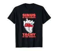 Sinus in the Streets Tachy in The Sheets Cardiology Value Graphic T-Shirt, Men, Black, M