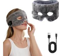Sinus Relief Mask, Adjustable Temperature USB Heated Sinus Relief Pad, Thermo Portable Warm Compress Heating Masks for Pressure Relief, Face Heating Pads for Migraine, Tension Headache (Grey)