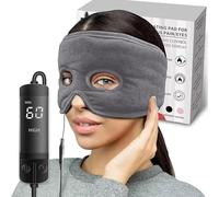 Sinus Relief Mask, Thermo Relief Heated Sinus Mask with 3Heat Setting & 5 Timer, USB Powered Heated Face Heating Pad for Eyes, Hormone Migraine, Tension Headache Relief, Auto Shut Off (Grey)