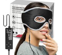 Sinus Relief Mask with 3 Heat Settings for Sinus Pressure Headache Relief, Extra Large Heated Eye Mask Electric Heating Pad for Face, Sinusitis, Dry Eye Therapy, Tension Headache Relief
