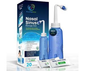 Sinus Rinse Kit,Neti Pot Kit + 20 Sachets Original med kit 300 ml