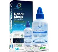 Sinus Rinse Kit, Squeeze Bottle, Neti Pot,+ 50 Salt sachets, Original Plusqmed,Nasal wash, Sinus Rinse, Adults, Children