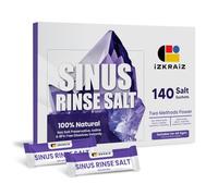 Sinus Rinse Salt 140 Pre-Measured Packets for Neti Pot and Squeeze Bottle-100% Natural Sea Salt Istonic Formula,Drug-Free Nasal Irrigation,Sinus Congestion