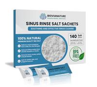 Sinus Rinse Salt Sachets, 140-Pack Neti Pot Refills, Natural Nose Rinse for Nasal Irrigation and Sinus Congestion Relief