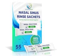 Sinus Rinse Salt Sachets, 55-Pack Neti Pot Refills, Natural Nose Rinse for Nasal Irrigation and Sinus Congestion Relief